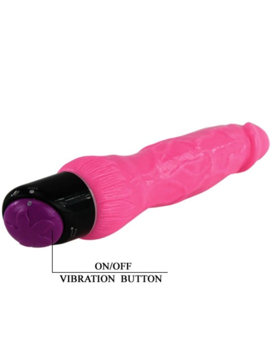 BAILE COLORFUL SEX VIBRADOR REALISTICO ROSA 24 CM