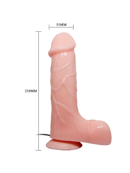 BAILE VIBRADOR REALISTICO BARBARA NATURAL 21 CM