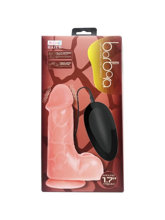 BAILE VIBRADOR REALISTICO BARBARA NATURAL 21 CM