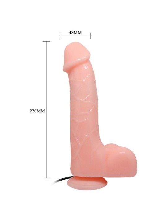 BAILE VIBRADOR REALISTICO BARBARA NATURAL 22 CM