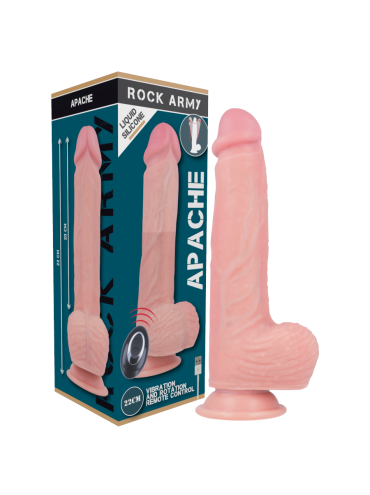 ROCKARMY APACHE VIBRADOR REALISTICO CONTROL REMOTO LIQUID SILICONE 205 CM O 462 CM