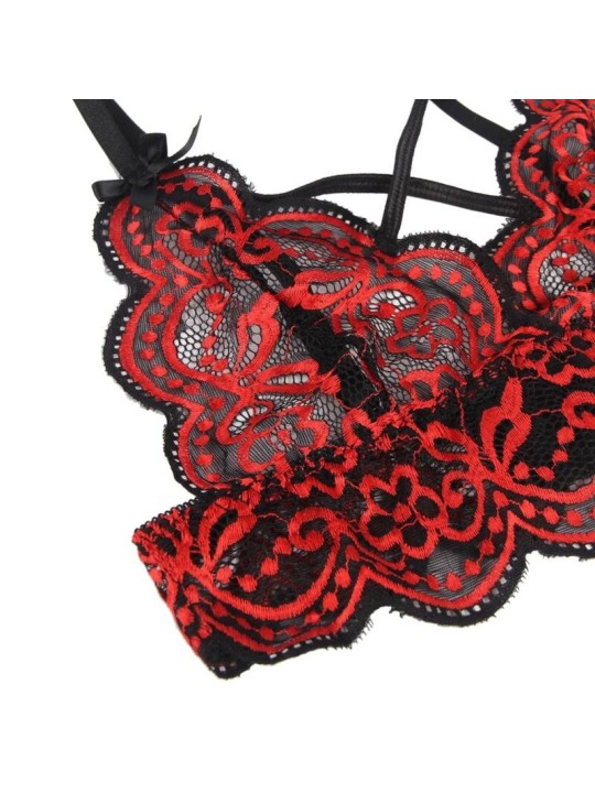 SUBBLIME SET DOS PIEZAS TOP Y PANTIES ENCAJE S M