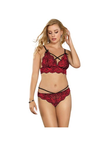 SUBBLIME SET DOS PIEZAS TOP Y PANTIES ENCAJE S M