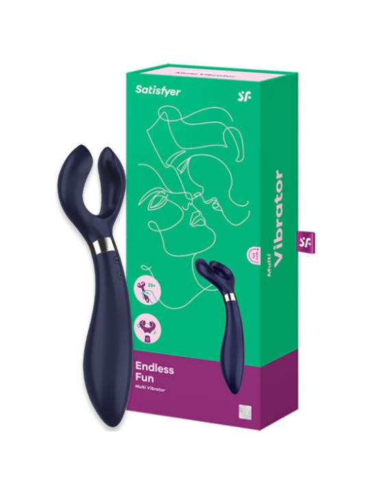 SATISFYER ENDLESS FUN MULTI VIBRADOR 3 AZUL