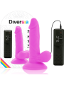 DIVERSIA DILDO REALISTICO FLEXIBLE CON VIBRACION MORADO 17 CM O 33 CM