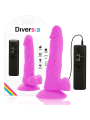 DIVERSIA DILDO REALISTICO FLEXIBLE CON VIBRACION LILA 18 CM O 4 CM