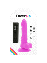 DIVERSIA DILDO REALISTICO FLEXIBLE CON VIBRACION LILA 18 CM O 4 CM