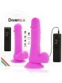 DIVERSIA DILDO REALISTICO FLEXIBLE CON VIBRACION LILA 205 CM O 42 CM
