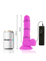 DIVERSIA DILDO REALISTICO FLEXIBLE CON VIBRACION LILA 205 CM O 42 CM