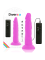 DIVERSIA DILDO REALISTICO FLEXIBLE CON VIBRACION LILA 23 CM O 43 CM