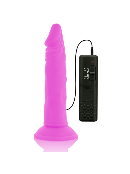DIVERSIA DILDO REALISTICO FLEXIBLE CON VIBRACION LILA 23 CM O 43 CM