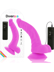DIVERSIA DILDO REALISTICO FLEXIBLE CON VIBRACION LILA 215 CM O 45 CM