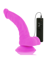 DIVERSIA DILDO REALISTICO FLEXIBLE CON VIBRACION LILA 215 CM O 45 CM