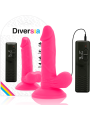 DIVERSIA DILDO REALISTICO FLEXIBLE CON VIBRACION ROSA 17 CM O 33 CM
