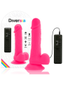 DIVERSIA DILDO REALISTICO FLEXIBLE CON VIBRACION ROSA 205 CM O 42 CM