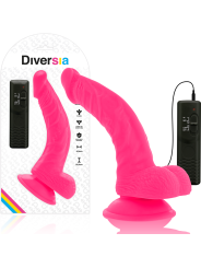 DIVERSIA DILDO REALISTICO FLEXIBLE CON VIBRACION ROSA 215 CM O 45 CM