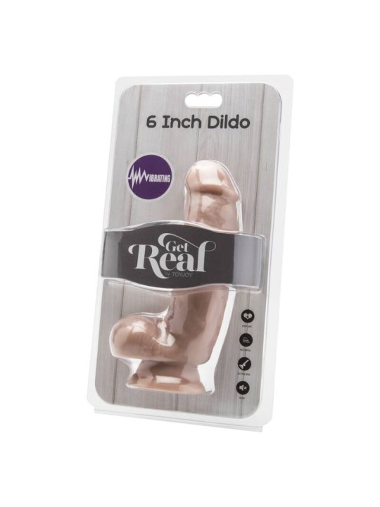 GET REAL DILDO 12 CM CON TESTICULOS VIBRADOR NATURAL