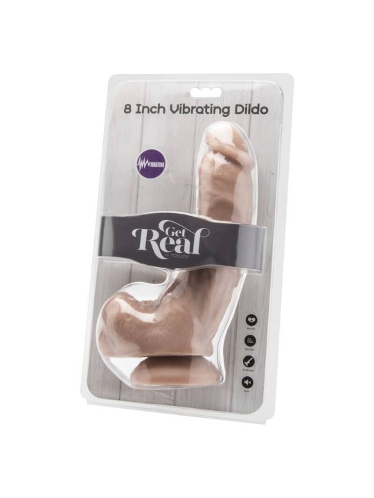 GET REAL DILDO 205 CM CON TESTICULOS VIBRADOR NATURAL
