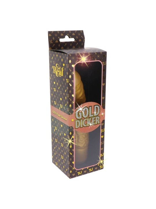 GET REAL GOLD DICKER ORIGINAL VIBRADOR DORADO