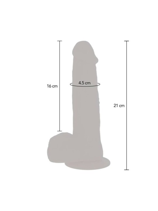 GET REAL DILDO VIBRADOR CON BOLAS GIRATORIAS NATURAL