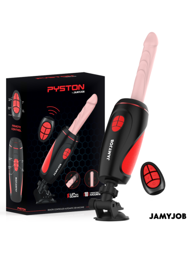 JAMYJOB PYSTON BASE MASTURBADOR AUTOMATICO CON DILDO CONTROL REMOTO