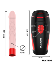 JAMYJOB PYSTON BASE MASTURBADOR AUTOMATICO CON DILDO CONTROL REMOTO