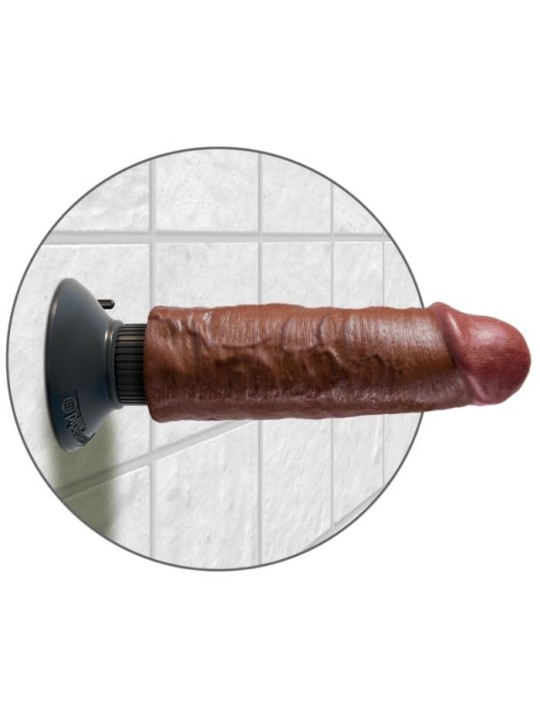 KING COCK DILDO VIBRADOR MARRON 1524 CM