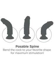 KING COCK DILDO VIBRADOR MARRON 1524 CM