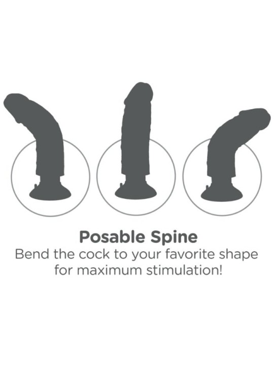 KING COCK DILDO VIBRADOR MARRON 1524 CM