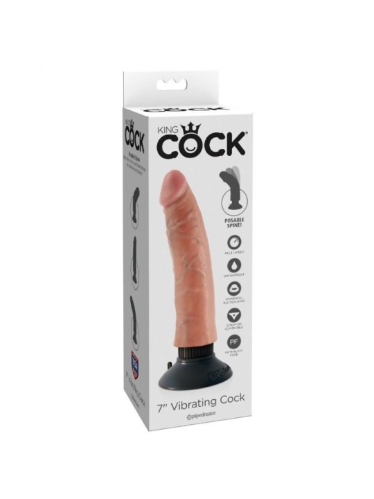 KING COCK DILDO VIBRADOR 1778 CM NATURAL