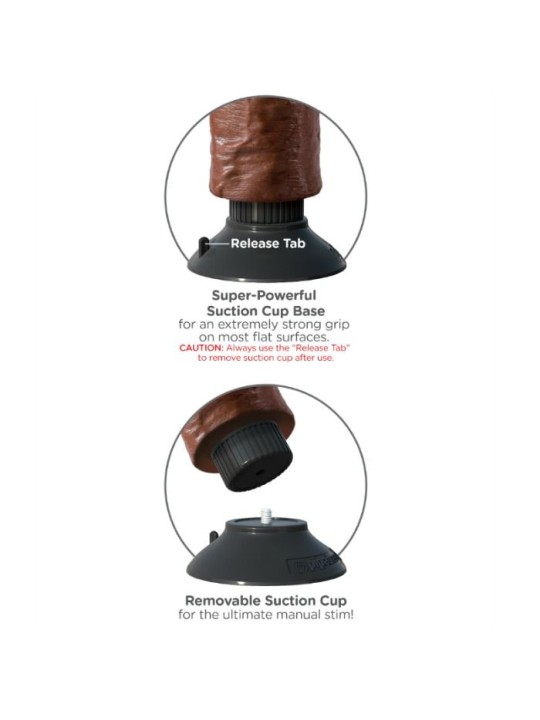 KING COCK DILDO VIBRADOR MARRON 1778 CM