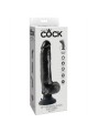 KING COCK DILDO VIBRADOR CON TESTICULOS 23 CM NEGRO