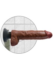 KING COCK DILDO VIBRADOR CON TESTICULOS 255 CM COLOR MARRON