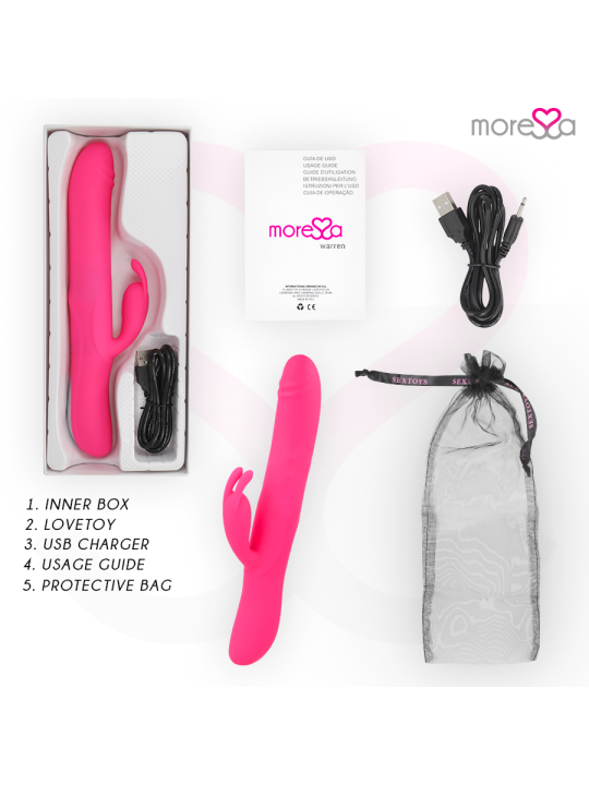 MORESSA WARREN IMPULSOR OSCILANTE Y POTENTE VIBRACION PREMIUM SILICONA RECARGABLE