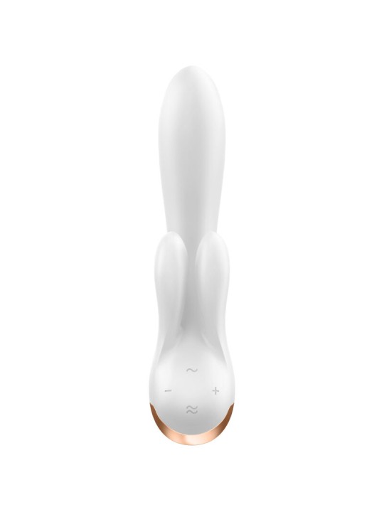 SATISFYER DOUBLE FLEX VIBRADOR APP BLANCO