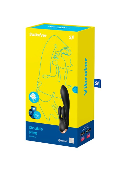 SATISFYER DOUBLE FLEX VIBRADOR APP BLANCO