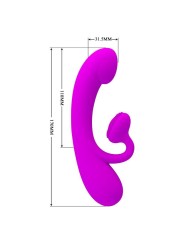 PRETTY LOVE SINCERE VIBRADOR Y ONDAS ESTIMULADORAS DE CLITORIS SILICONA MORADO
