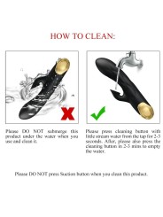 PRETTY LOVE VIBRADOR DE LUJO BANADO EN ORO RECARGABLE NEGRO