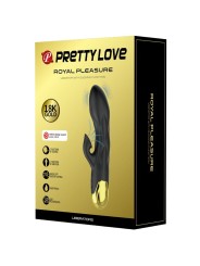 PRETTY LOVE VIBRADOR DE LUJO BANADO EN ORO RECARGABLE NEGRO