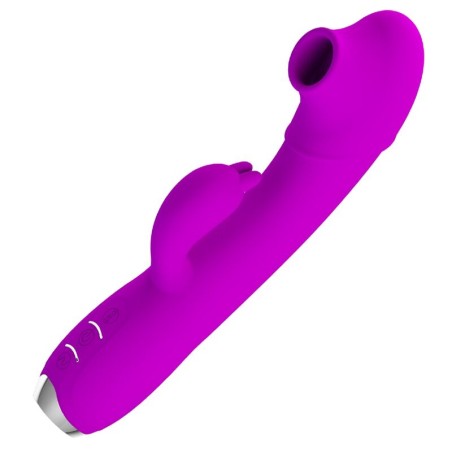 PRETTY LOVE REGINA VIBRADOR ONDAS ESTIMULADORAS RECARGABLE MORADO
