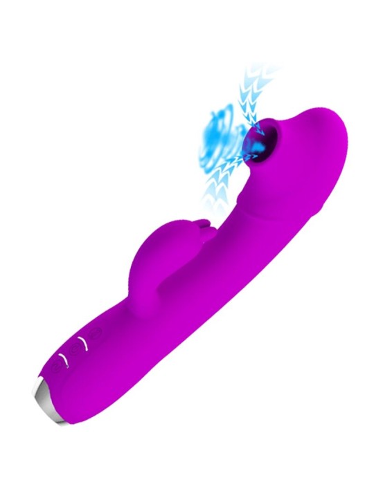 PRETTY LOVE REGINA VIBRADOR ONDAS ESTIMULADORAS RECARGABLE MORADO