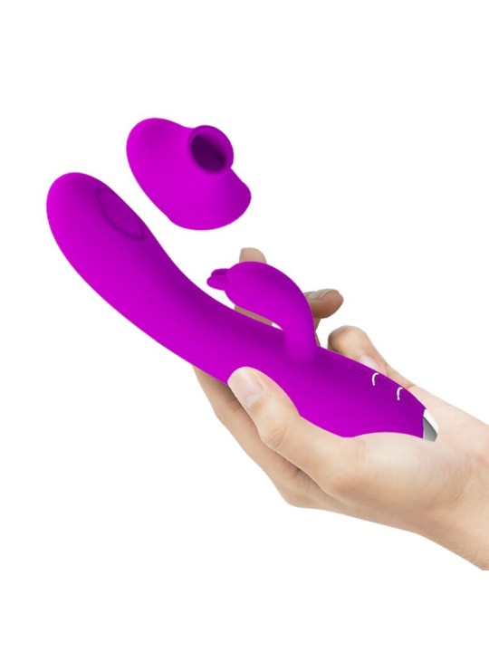 PRETTY LOVE REGINA VIBRADOR ONDAS ESTIMULADORAS RECARGABLE MORADO