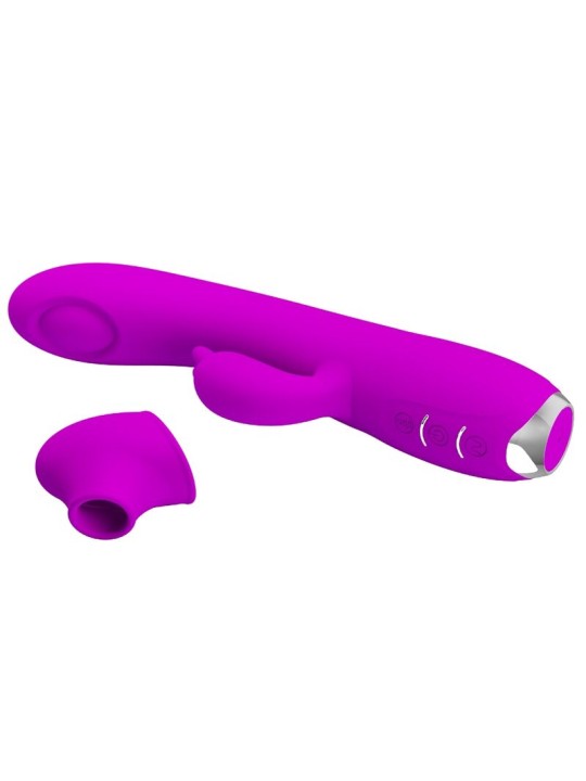 PRETTY LOVE REGINA VIBRADOR ONDAS ESTIMULADORAS RECARGABLE MORADO