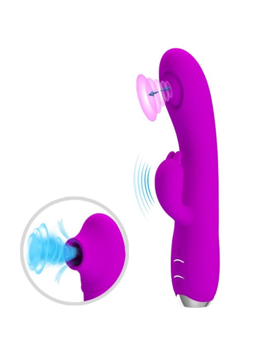 PRETTY LOVE REGINA VIBRADOR ONDAS ESTIMULADORAS RECARGABLE MORADO
