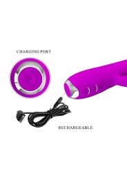 PRETTY LOVE REGINA VIBRADOR ONDAS ESTIMULADORAS RECARGABLE MORADO