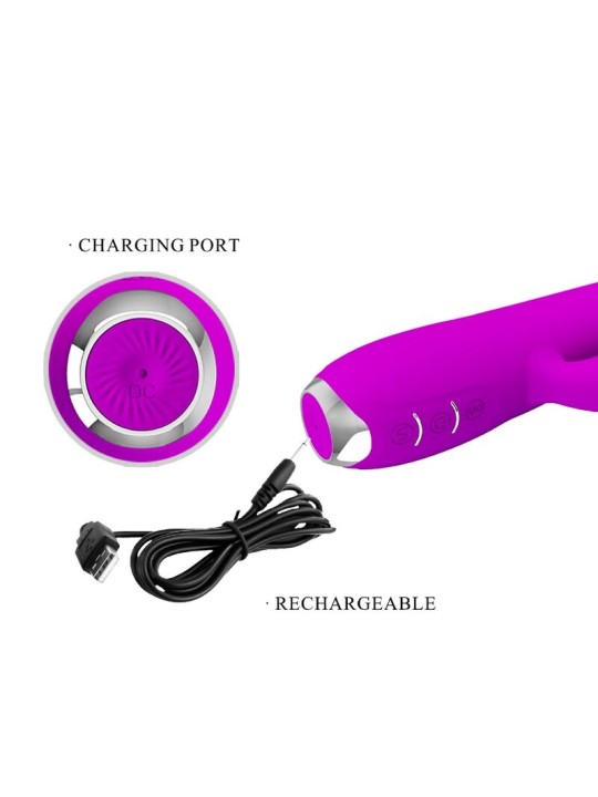 PRETTY LOVE REGINA VIBRADOR ONDAS ESTIMULADORAS RECARGABLE MORADO