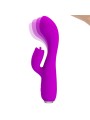 PRETTY LOVE GLORIA VIBRADOR CONEJO RECARGABLE IMPERMEABLE MORADO