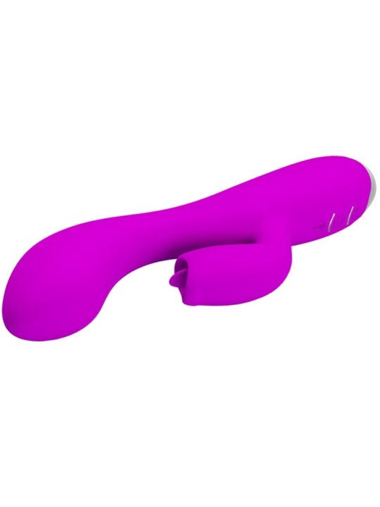 PRETTY LOVE GLORIA VIBRADOR CONEJO RECARGABLE IMPERMEABLE MORADO