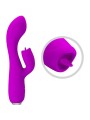 PRETTY LOVE GLORIA VIBRADOR CONEJO RECARGABLE IMPERMEABLE MORADO