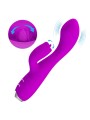 PRETTY LOVE GLORIA VIBRADOR CONEJO RECARGABLE IMPERMEABLE MORADO